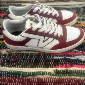 Vans Red and White Classic Sneakers